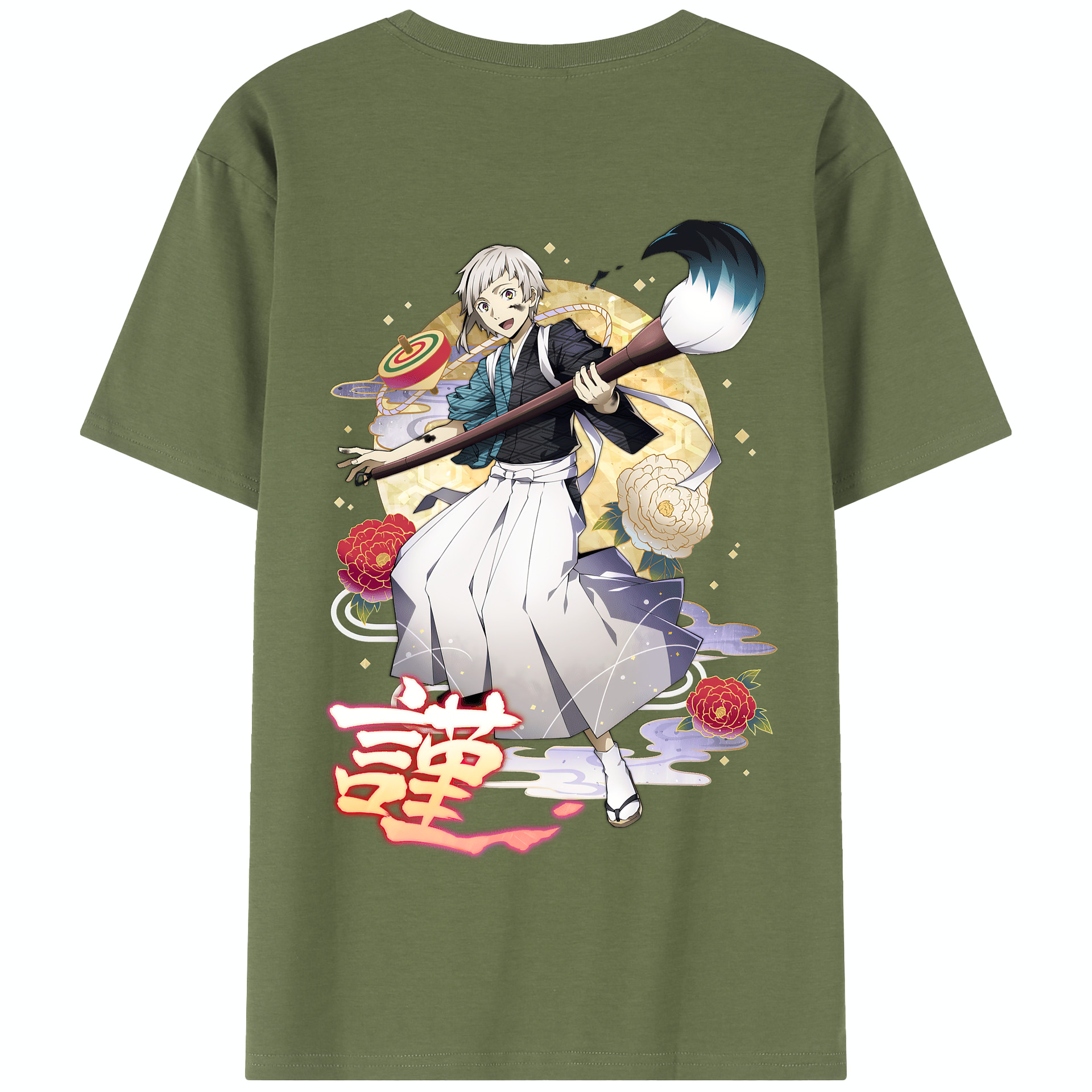 （画像用） 文豪ストレイドッグス Bungo Stray Dogs 綿100％半袖Tシャツ（背面プリント）